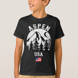 T-shirt Aspen Colorado Station de ski alpin Ski américain