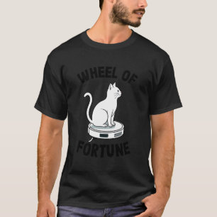 T-shirt Aspirateur Robot Roue de la Fortune Chat Drôle 1