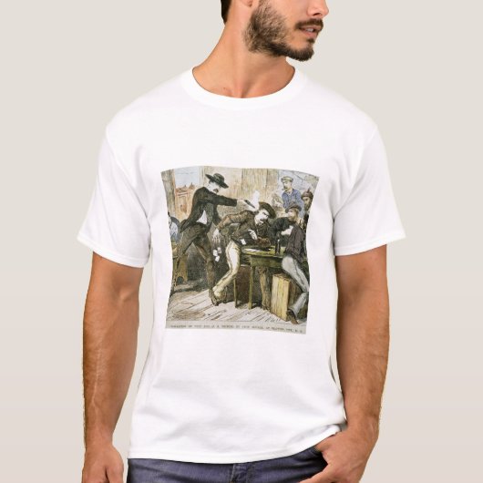 T-shirt Assassinat "de Bill sauvage" (W.B. Hickok) par (Devant)