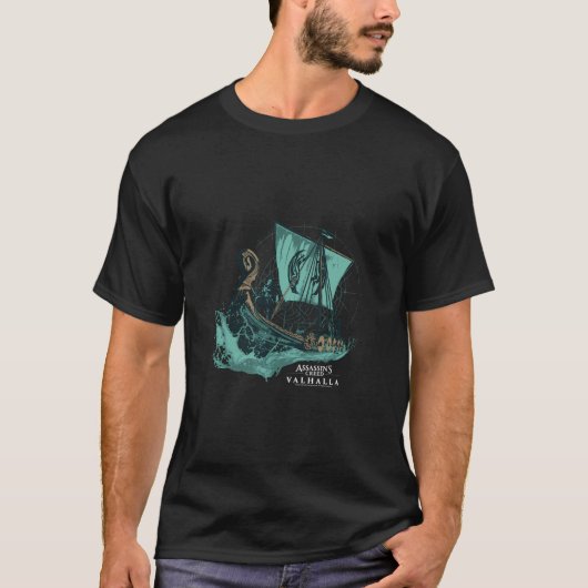 T-shirt Assassin'S Creed Valhalla Long Boat (Devant)