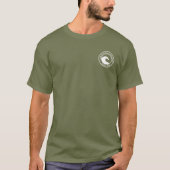 T-shirt Assateague Island White Ocean Wave Circle Design (Devant)