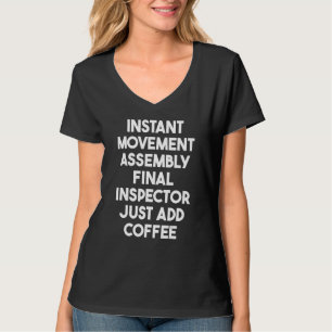 T-shirt Assemblage de mouvement instantané Inspecteur fina