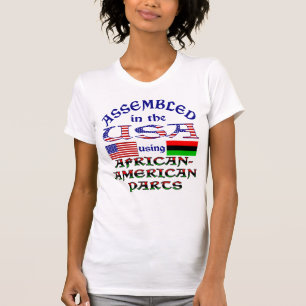 T-shirt Assemblé aux États-Unis avec des pièces afro-améri