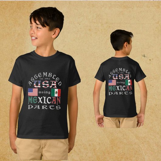 T-shirt Assemblé États-Unis à l'aide de pièces mexicaines 