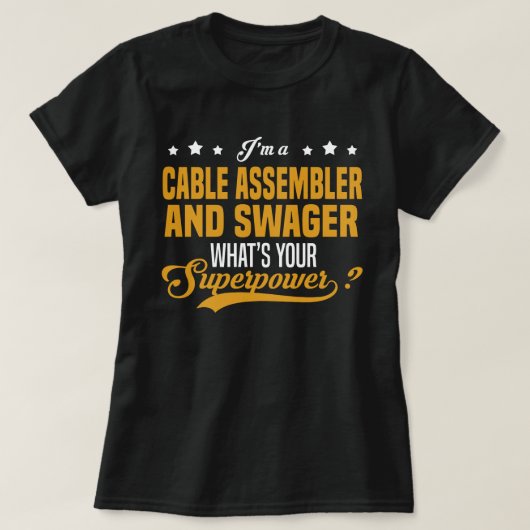 T-shirt Assembleur Et Échangeur De Câble (Design devant)