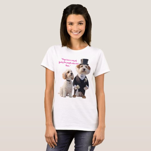 T-shirt Asseyez-vous. Reste. Épingle. (Devant entier)