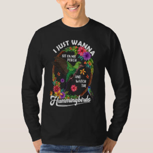 T-shirt Asseyez-Vous Sur Ma Porche Et Regardez Les Oiseaux