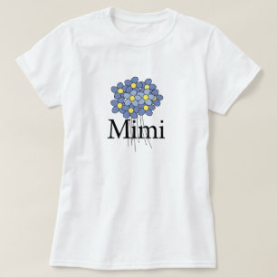 T-shirt assez bleu de la fleur Mimi