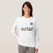 T-shirt assez bleu d'infirmière (Devant entier)