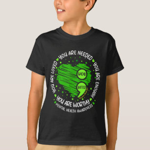 T-shirt Assez de matière Point-virgule Sensibilisation à l