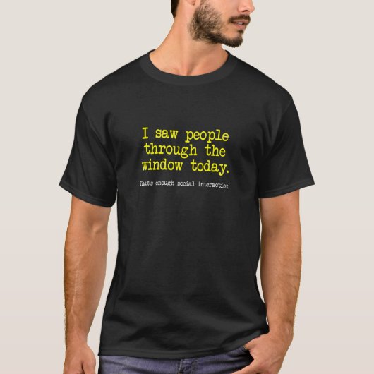 T-shirt Assez D'Interaction Sociale, Introvertit L'Idée, D (Devant)