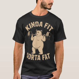 T-shirt Assez en Forme Un Peu Gros - Ours de Gym Drôle Hal