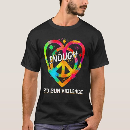 T-shirt Assez End Gun Violence Protège Les Enfants Gun Con (Devant)