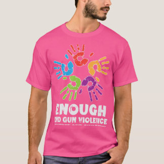 T-shirt Assez End Gun Violence Protéger Orange Maman Papa 