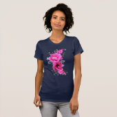 T-shirt assez rose de bouquet de fleur (Devant entier)