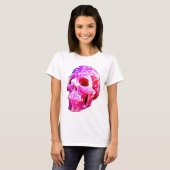 T-shirt assez rose de crâne (Devant entier)