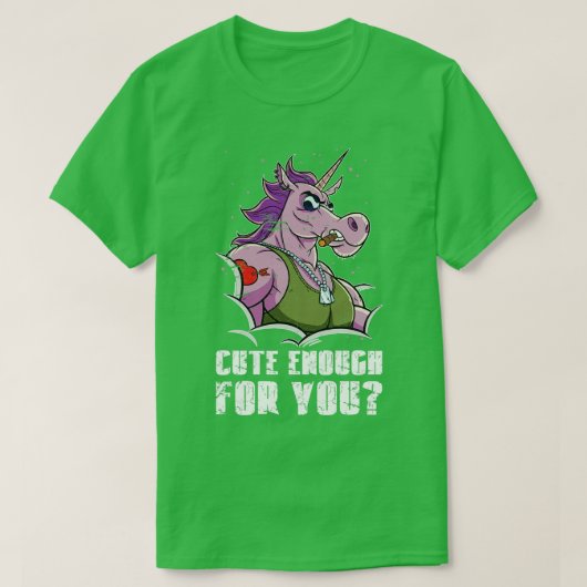 T-shirt Assez Sympa Pour Vous, Unicorne Dur Avec Muscles 1 (Design devant)