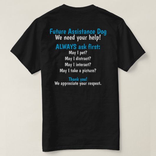 T-shirt Assistance future Handler chien (Design dos)