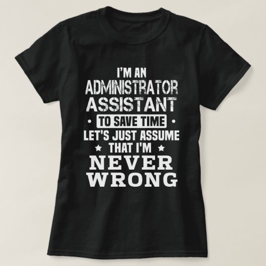 T-shirt Assistant administrateur (Design devant)