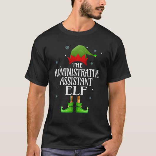 T-shirt Assistant administratif Elf Funny Family Matching (Devant)