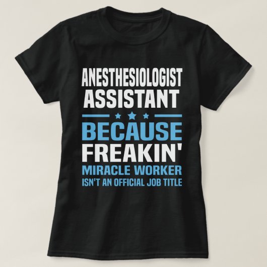 T-shirt Assistant anesthésiste (Design devant)