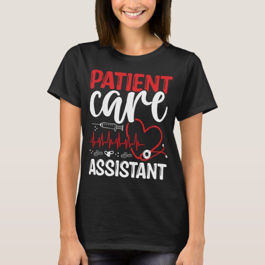 T-shirt Assistant assistant Stéthoscope PCA Nurse (Devant)