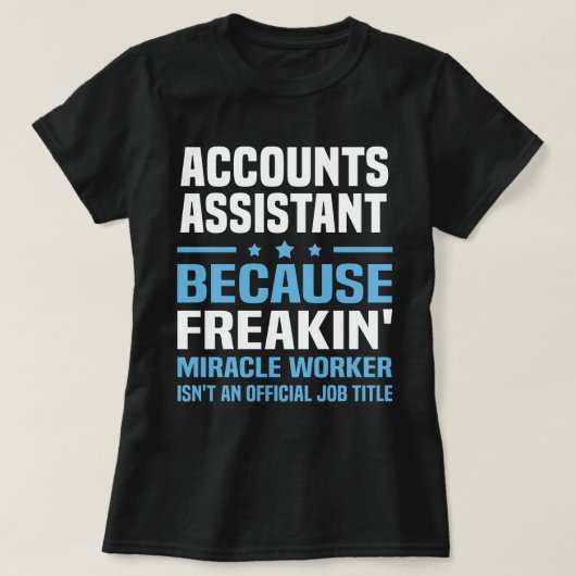 T-shirt Assistant aux comptes (Design devant)