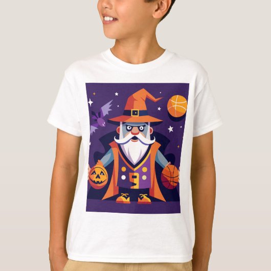 T-shirt Assistant Basket-ball Halloween (Devant)