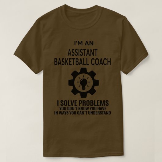 T-SHIRT ASSISTANT COACH BASKETBALL NICE DESIGN 2017 1 (Design devant)
