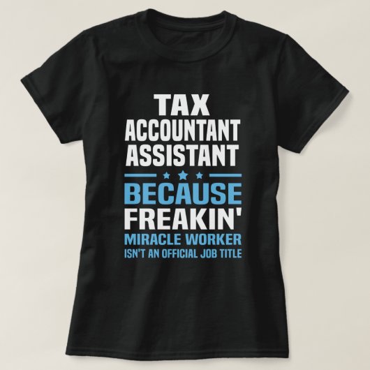 T-shirt Assistant comptable fiscal (Design devant)