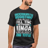 T-shirt Assistant Comptes Titre de l'emploi Compétences pr (Devant)