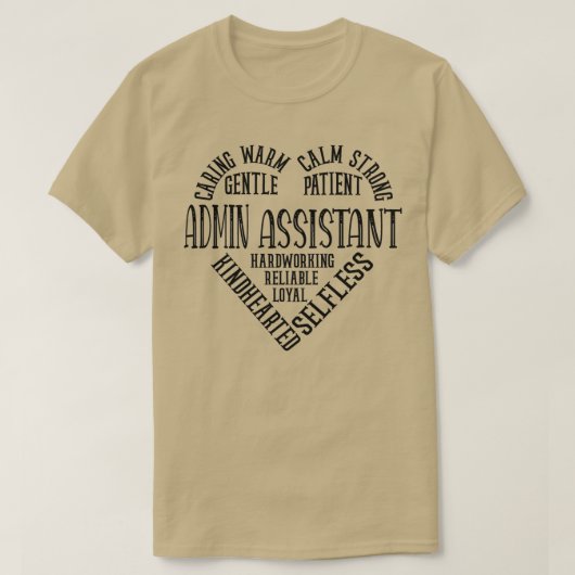 T-shirt Assistant d'administration 1 (Design devant)