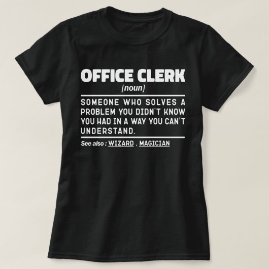 T-shirt Assistant d'administration professionnelle de Offi (Design devant)