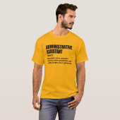 T-shirt Assistant d'administration Sarcastique (Devant entier)