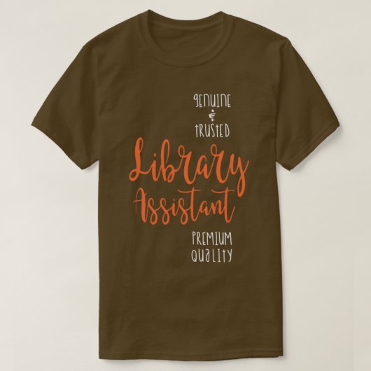 T-shirt Assistant de bibliothèque Genuine (Design devant)