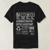 T-shirt Assistant de bureau administratif Multi-tâche Cert (Design devant)