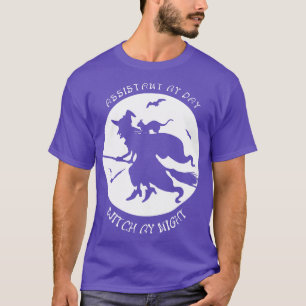 T-shirt Assistant De Jour Sorcière Par Nuit Drôle Sorcière
