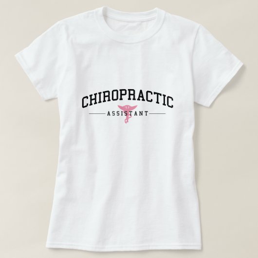 T-shirt assistant de la chiropratique collégiale (Design devant)