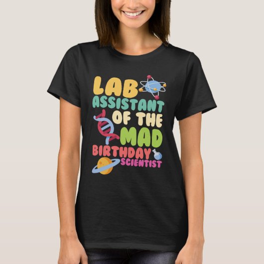 T-shirt Assistant De Laboratoire Du Scientifique D'Anniver (Devant)