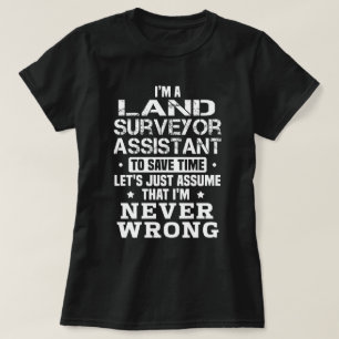 T-shirt Assistant de l'arpenteur-géomètre