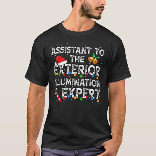 T-shirt Assistant de Noël à l'expert de l'éclairage extéri (Devant)