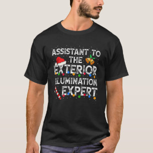T-shirt Assistant de Noël pour Expert en Éclairage Extérie