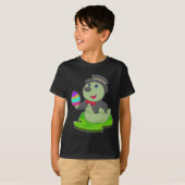 T-shirt Assistant de Pâques de chenille (Devant entier)