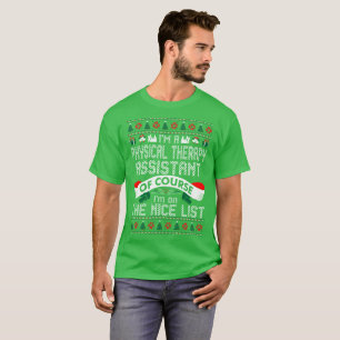 T-shirt Assistant de physiothérapie sur Nice Noël de liste