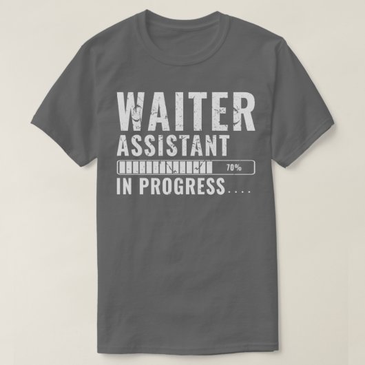 T-shirt Assistant De Serveur Dans La Formation De Travaill (Design devant)