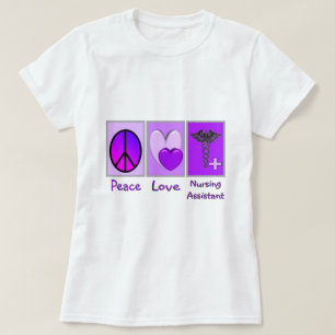 T-shirt Assistant de soins d'amour de paix