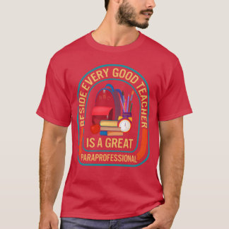 T-shirt Assistant d'enseignant Super Paraprofessionnel vin