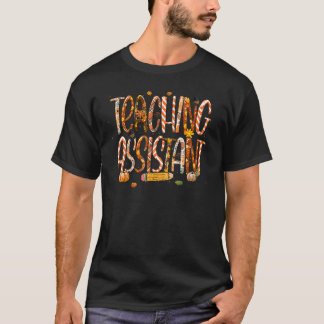 T-shirt Assistant d'enseignement Chapeau de pèlerin léopar