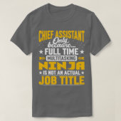 T-shirt Assistant en chef Titre de l'emploi Fundy Secrétai (Design devant)