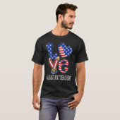 T-shirt Assistant Enseignant Aimer Usa Drapeau Feu d'artif (Devant entier)